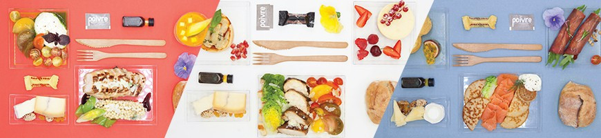 Plateaux repas en entreprise - packaging éco-responsable