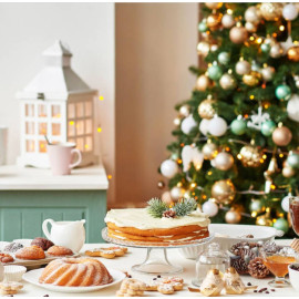 Goûter de Noël Gourmet - Macaron à la vanille & décor de...