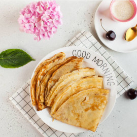 Plateau de Crêpes garnies : caramel et chocolat BIO - 18...